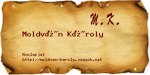 Moldván Károly névjegykártya