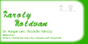 karoly moldvan business card