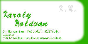 karoly moldvan business card